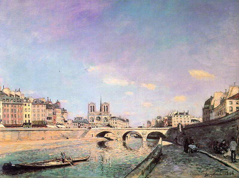 The Seine and Notre Dame in Paris, Johann Barthold Jongkind